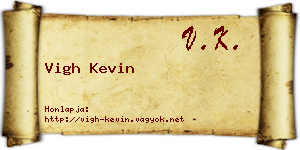 Vigh Kevin névjegykártya